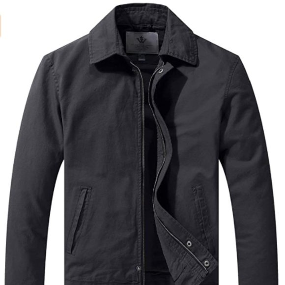 WenVen Other - Men's Canvas Utility Work Wear Lightweight Casual Military Jacket